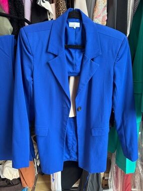 Danielle bernstein blue blazer suit XS